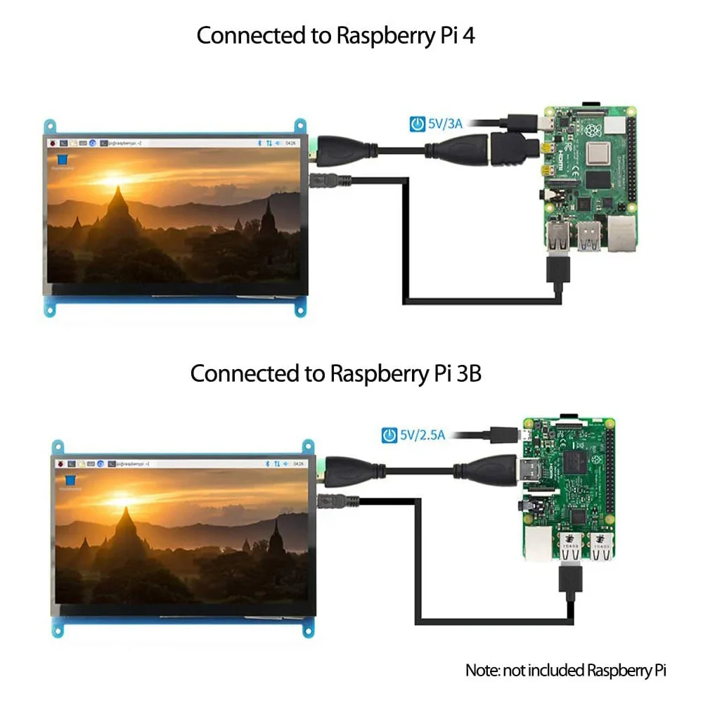 Raspberry Pi Touch screen Monitor 5 inch HDMI LCD Screen Display 800x480 Compatible with Raspberry Pi Windows 10 8 7