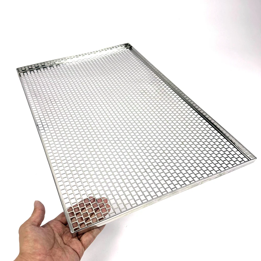 Custom-made food grade baking trays Stainless Steel Perforated Trays for beef jerky dehydration