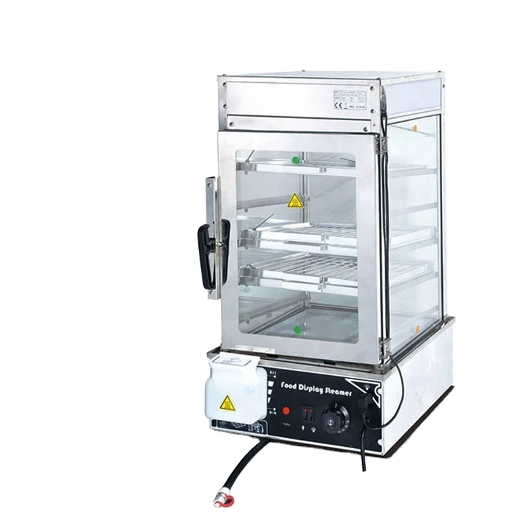 Food Steamer 5 Tier Glass Display Showcase 5 levels Bun Used Mini Food Steamer