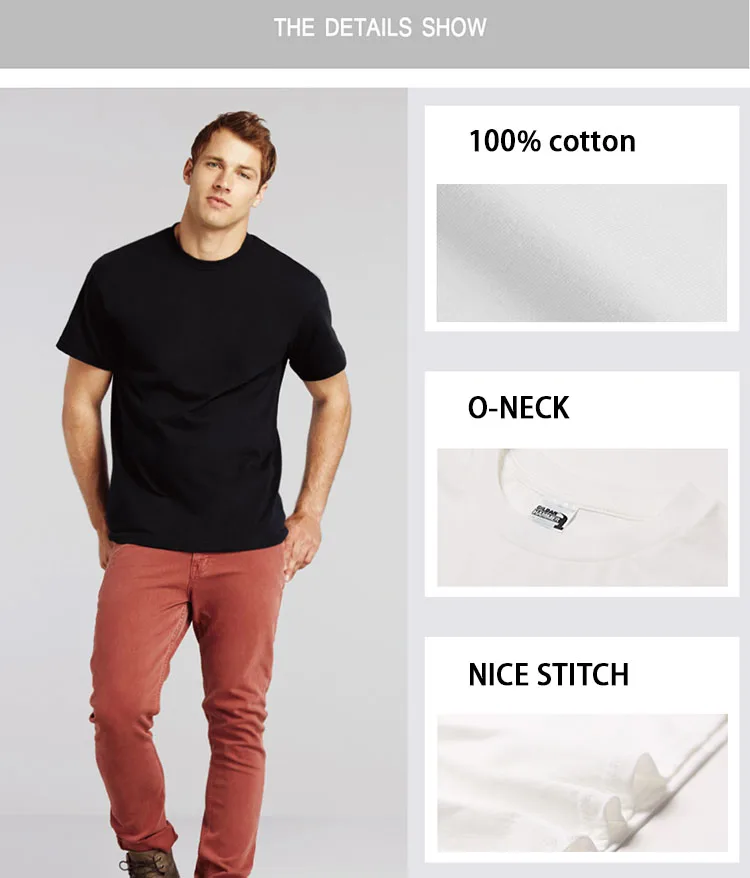 Wholesale Mens 100% cotton hammer Heavy t shirt Custom  Printed Logo t-shirts for men