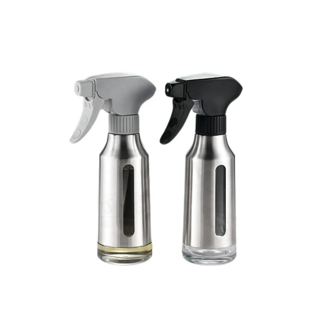 180ml Stainless Steel Food Grade Olive Oil Spray Bottle for Camping BBQ
