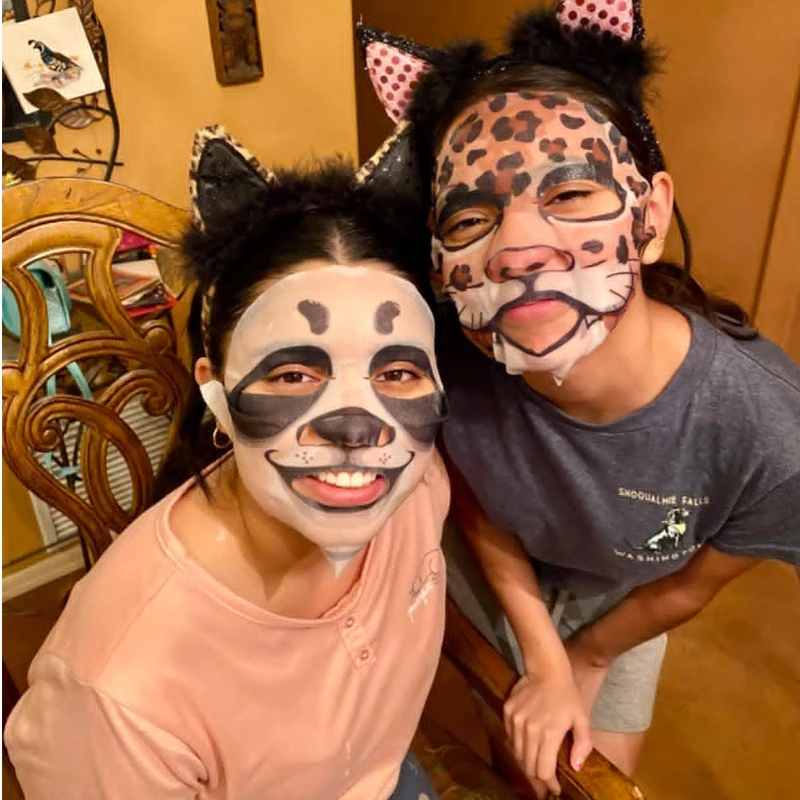 OVILZ cartoon korea animal spa face mask anti aging hydrating natural organic plant skincare party beauty facial mask