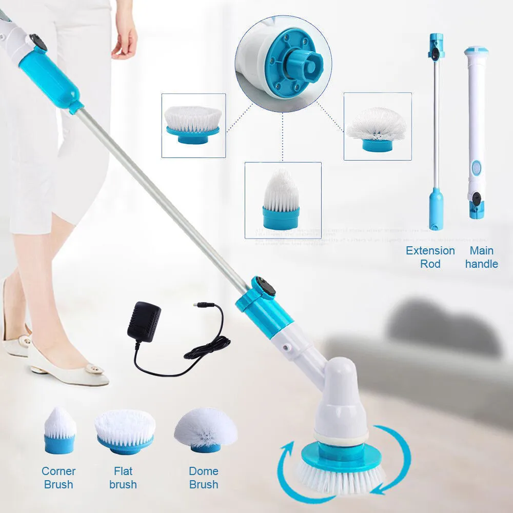 Battery Waterproof Wireless Cordless window Cleaning utensil Electric clean Spin Power Brush Floor Scrubber For Washing Bathroom