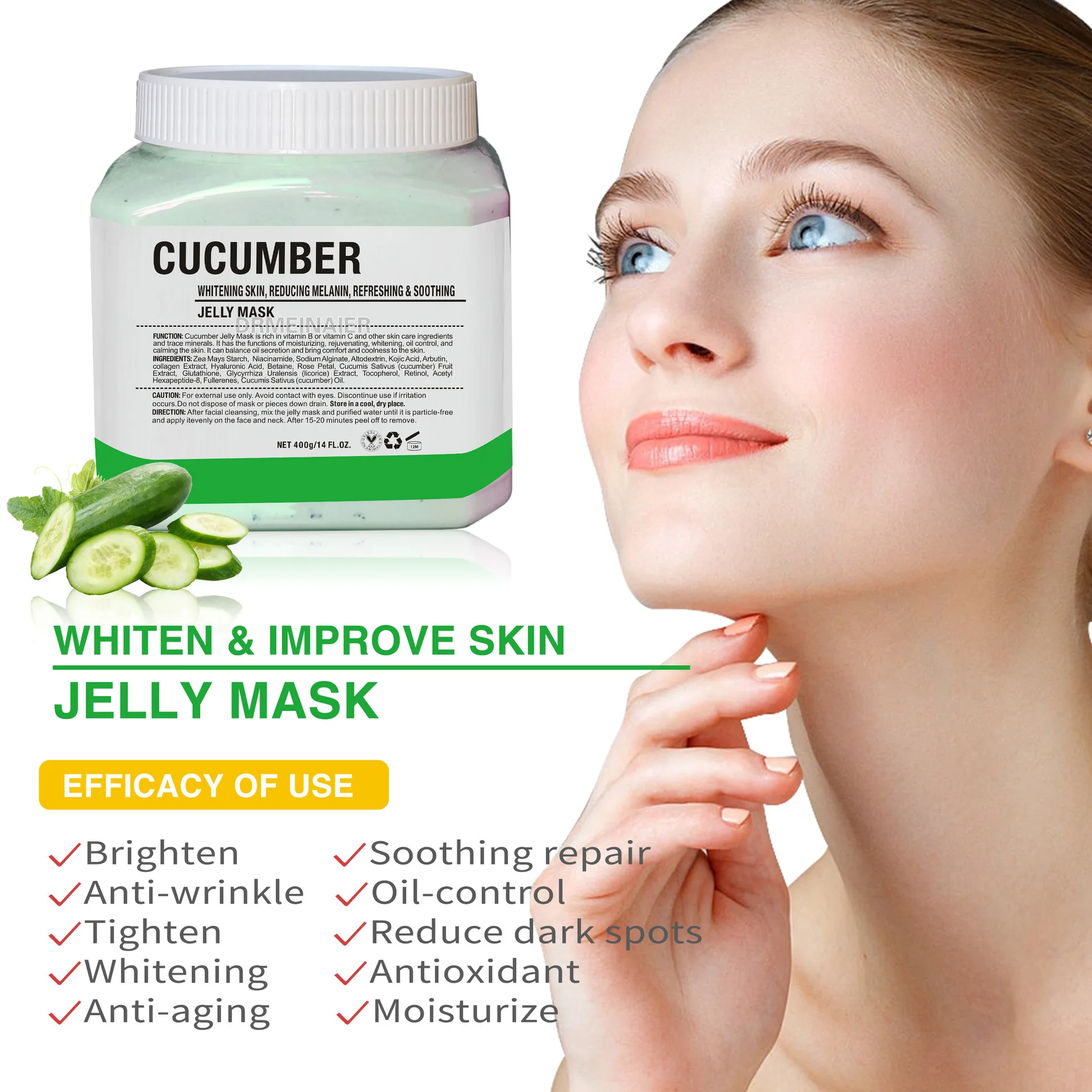 Private Label Facial Skin Care Jelly Powder Mask Whitening Rose Facial Mask Powder