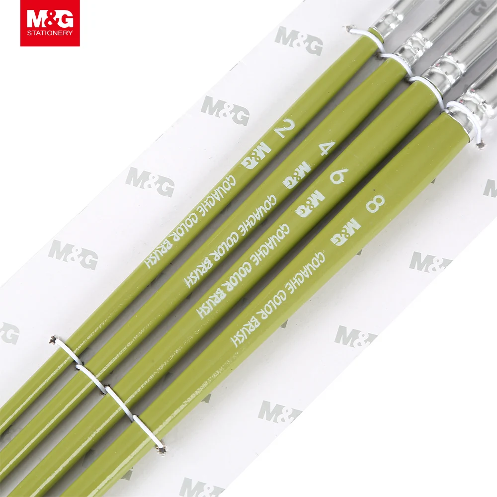 M&G Best Selling 4pcs Set Guoache Art Oil Painting Brushes for