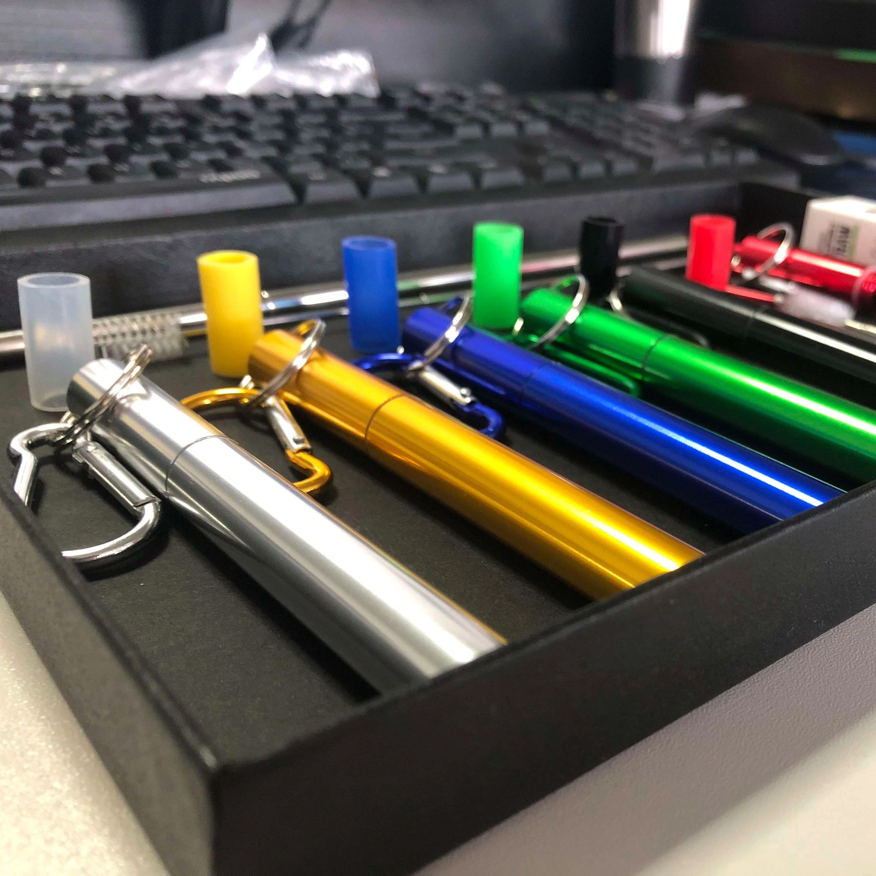 10%OFF Portable High-End 304 Foldable Reusable Custom Telescopic Stainless Steel Retractable Metal Collapsible Drinking Straw