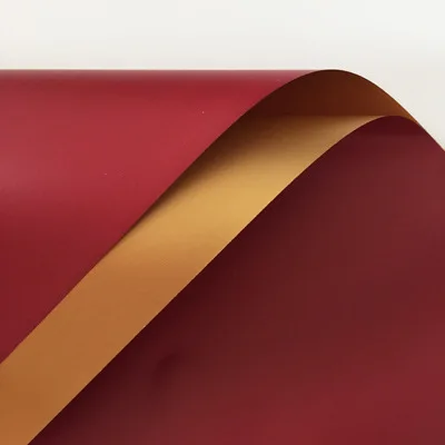 Single face gold flower wrapping bopp film