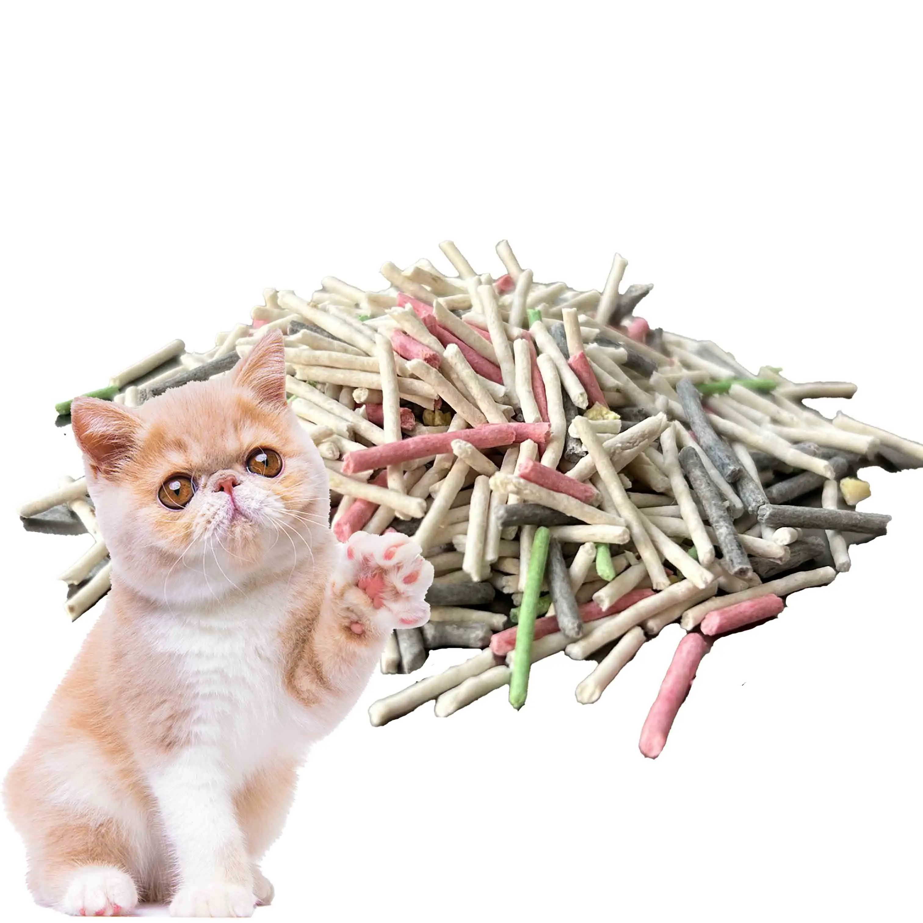 Low Dust Custom Flavors Strong Clumping Bentonite Cat Litter Tofu Kitty Sand