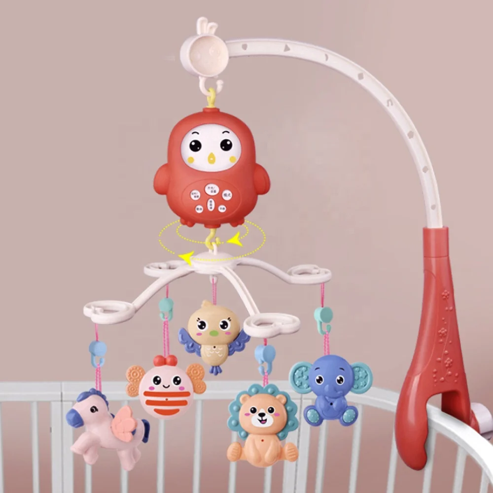 Remote Control Bedside Rotating Chicken Music Box Baby Noise Making Musical Hanging Mobile Bed Bell Toys