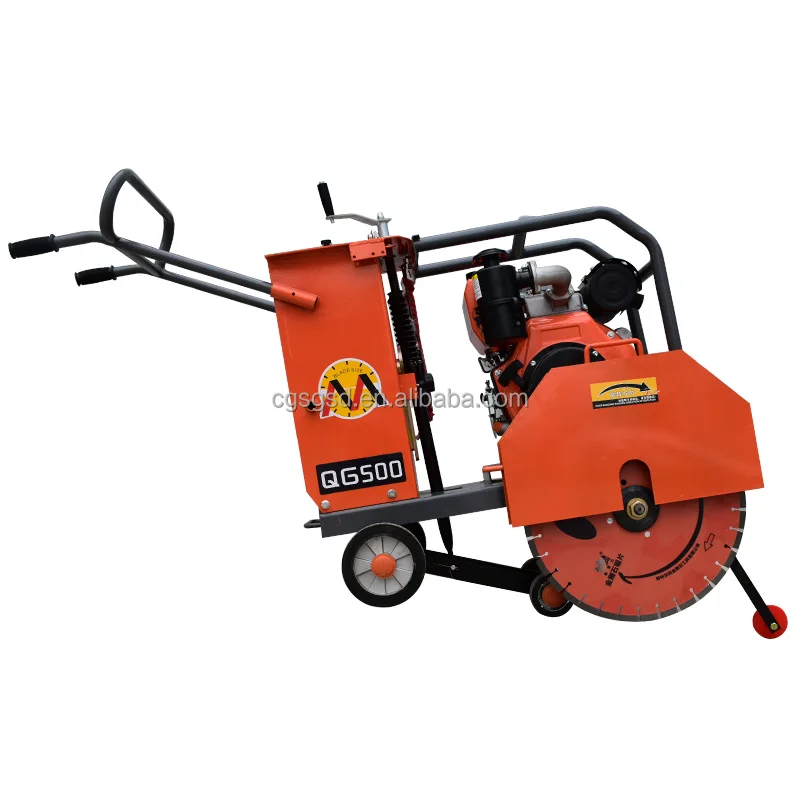 Concrete Road Cutting Machine Cutting Depth 180 mm Hand Held Floor Saw Diesel Concrete Road Cutter