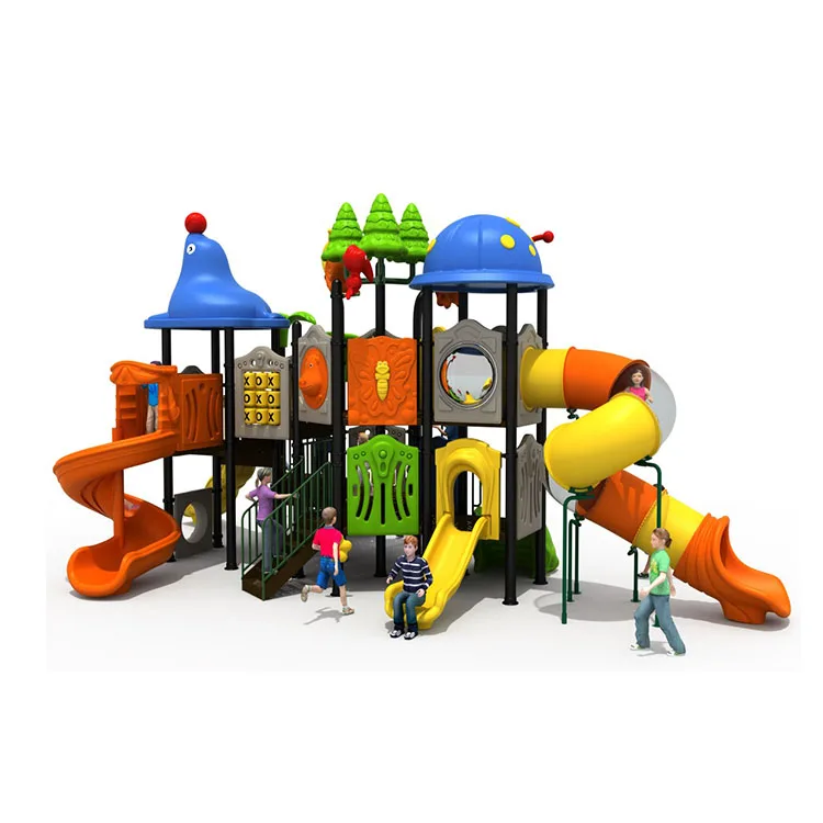 Hot selling entertainment plastic slide outdoor children playground design playground equipment