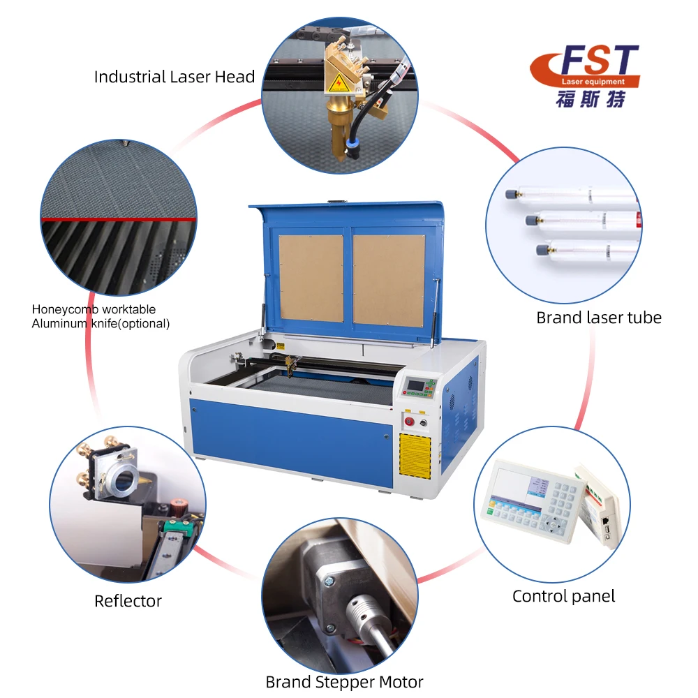 Foster Laser Engraving 50W 60W 80W 100W 150W Cutting Machine Co2 glass laser Paper Acrylic Wood