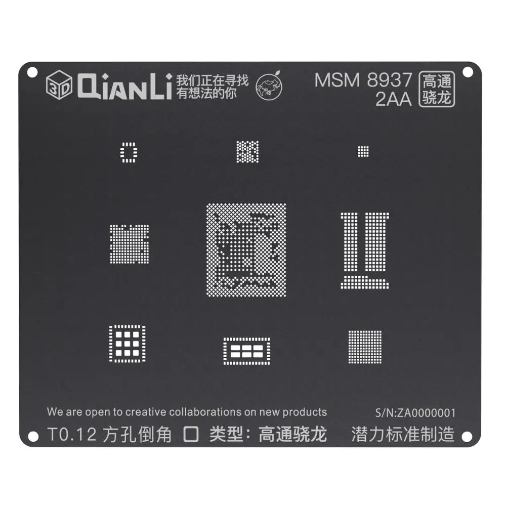 трафарет с квадратными отверстиями дизайн для Android наладочная станция деболлинга по технологии BGA МСМ 32 бит ARM