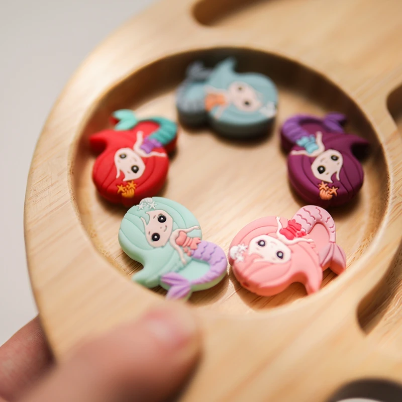 Baby Molar Beads Diy Accessories Beads Silicone Mermaid Beads Bulk Wholesale