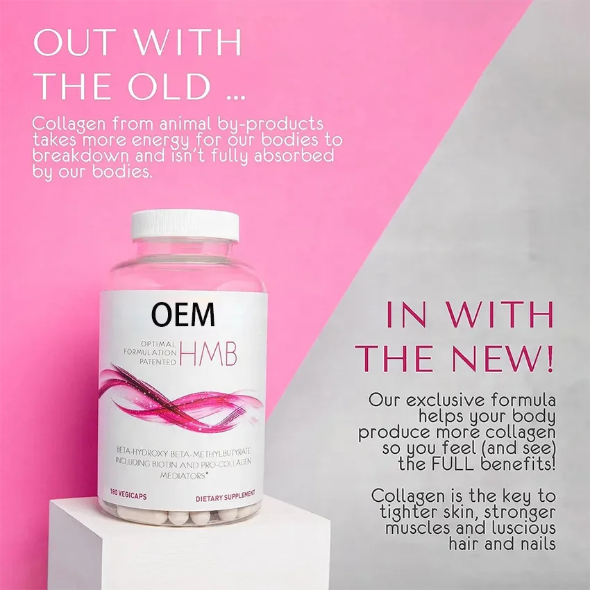 OEM Private Label Sports Nutrition HMB Supplement  Vitamin D3 Calcium HMB Capsules