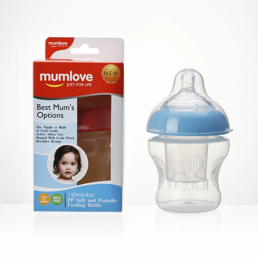 Mumlove PP sofe feeding bottle for your lovely baby 120ML Milk Feeding Bottle BPA Free Food Grade Plastic Baby Bottle