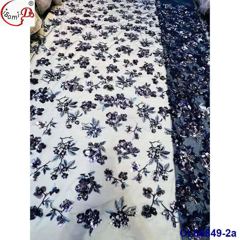 Lisami высокое качество Элегантные Блестки бобы и роскошный модный дизайн вышивка кружевной ткани