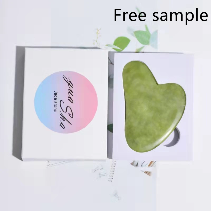 Wholesale natural green jade gua sha set custom logo gua sha stein improve blood circulation anti aging