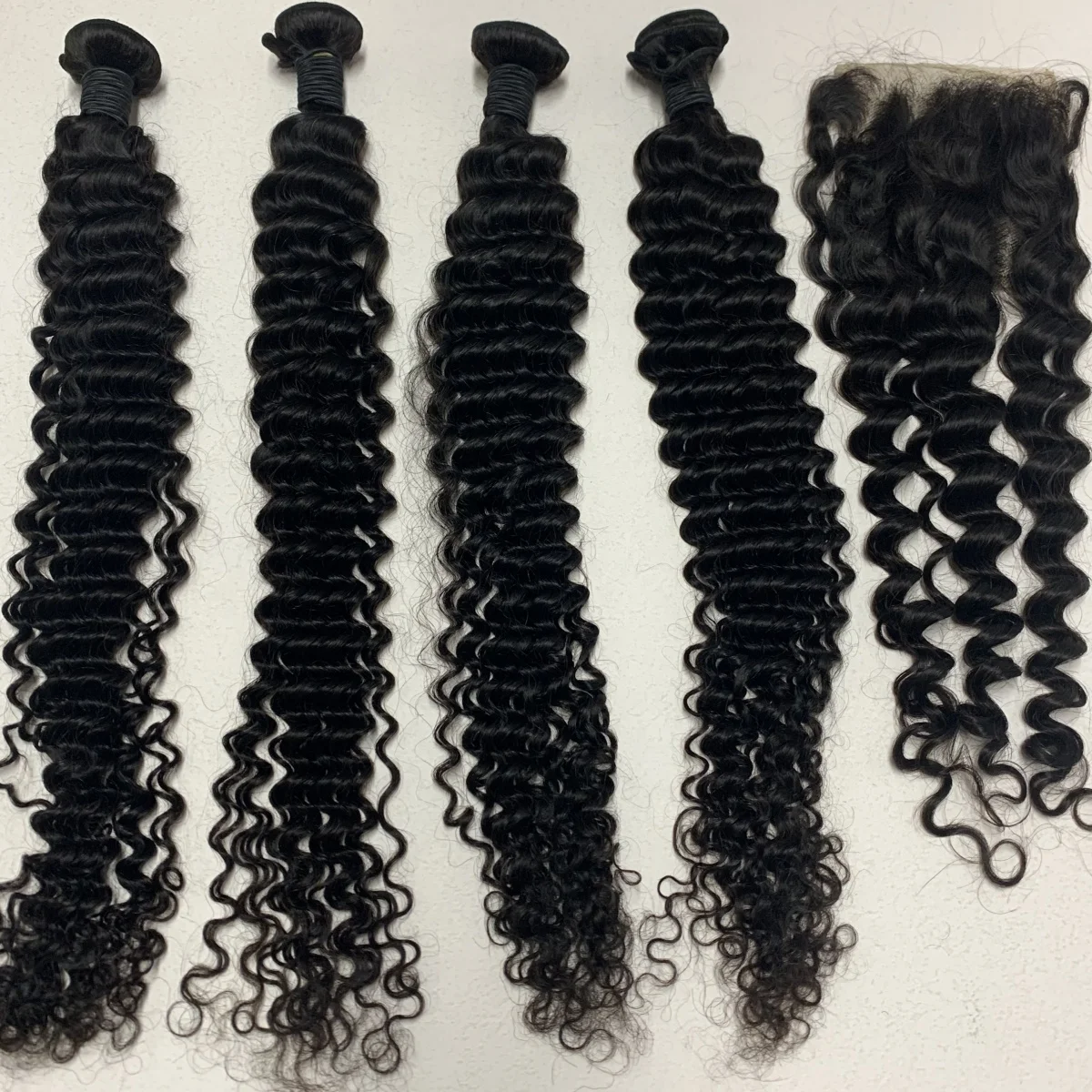 ZC Chinese Remy Curly Hair Bundles and Closure