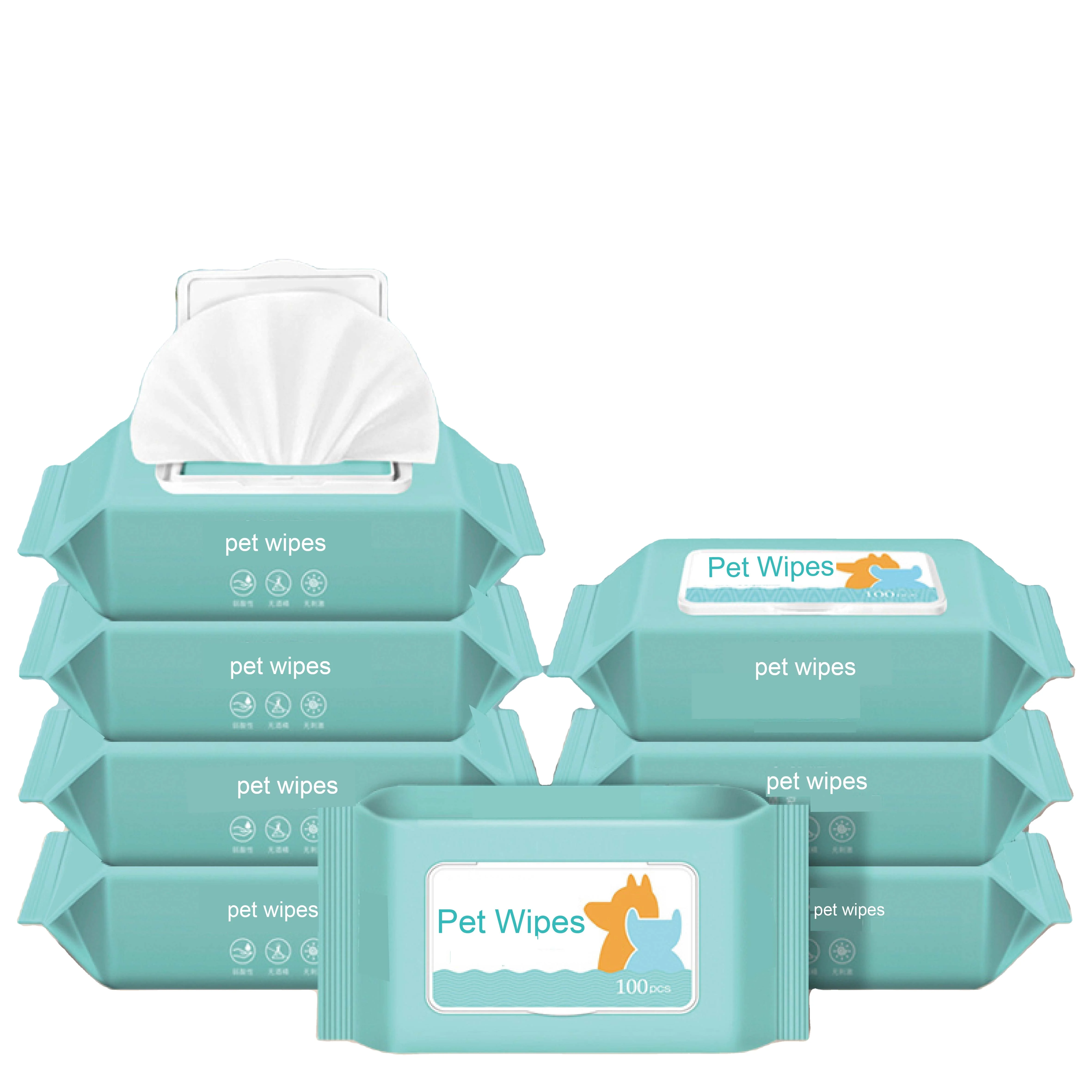 Pet Tear Stain Remover Wipes Organic Pet Cleaning Wet Tissue Wipes