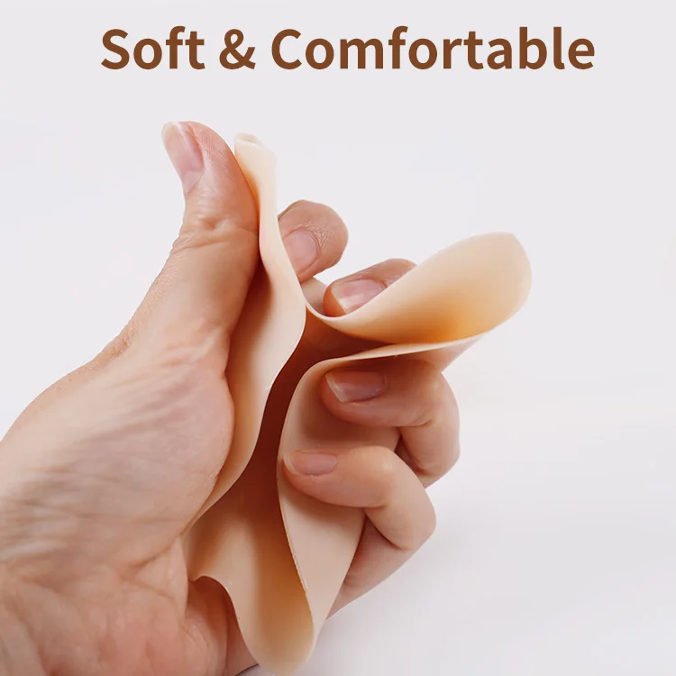 Plus Size Soild Opaque Washable Push Up Silicone Nipple Cover Triangle Sticky Nipple Pasties