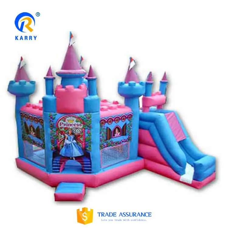 
Pink princess bounce house combo,inflatable jumping castle combo,inflatable bouncer slide for kids 