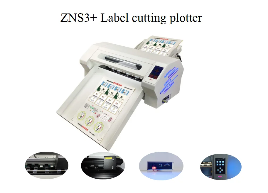 Hot Selling Teneth ZNS3+  Automatic Sheet Vinyl Sticker Label Digital Die Cutting Machine With Full Touch Screen