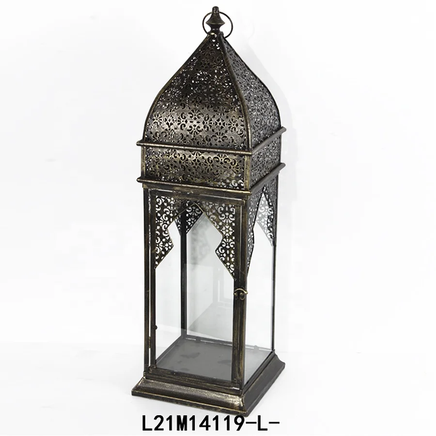 
Luckywind Vintage Style French Distressed Metal Lantern Candle Holders 
