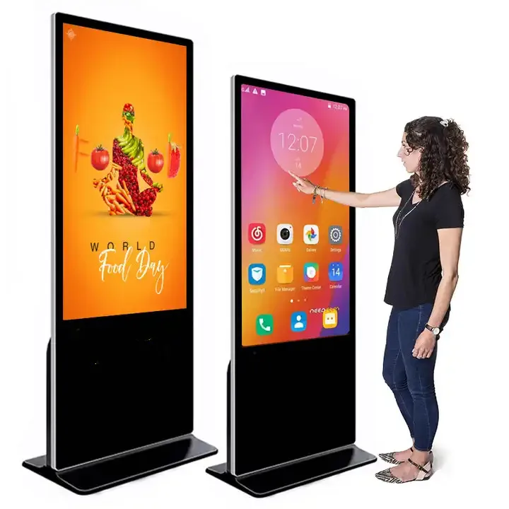 43 50 55inch Smart Kiosk Lcd Advertising Display Interactive Digital Signage Floor Standing Touch Screen Advertising Kiosk