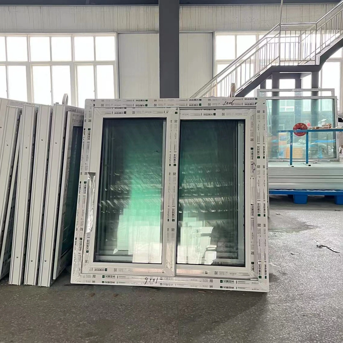 UPVC home windows designs PVC sliding window with mosquito net and double tempered glass