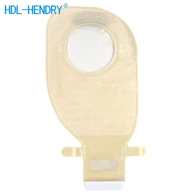 Low Price flange 57mm soft non-woven fabrics Skin Friendly hook and loop drainable two-piece colostomy pouch