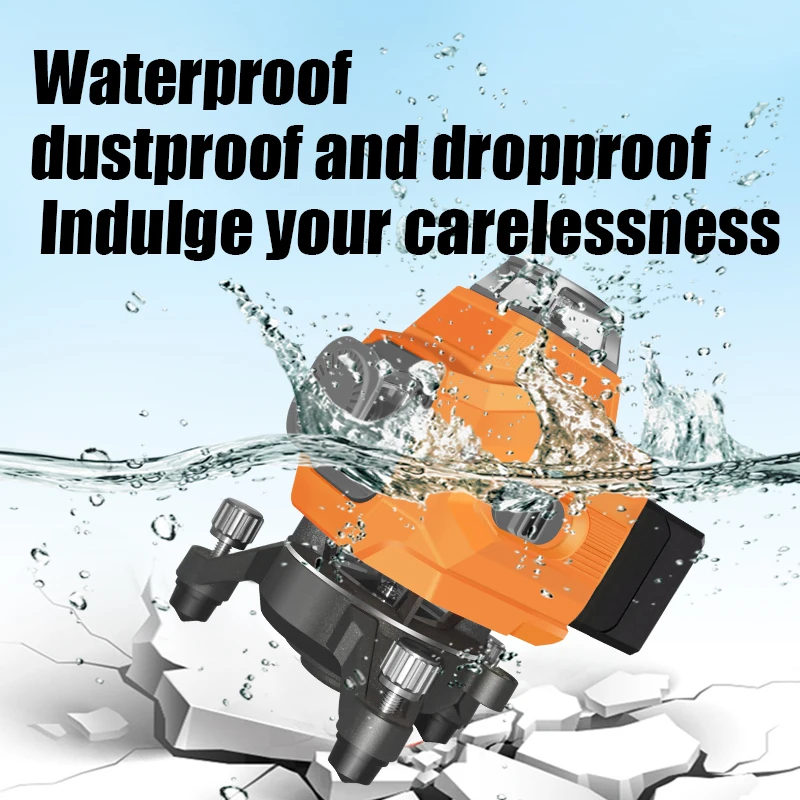 16 Line Laser Level Bluetooth Function&Remote Control 4D 360 Degree Rotary Green Beam laser level for Stair laying