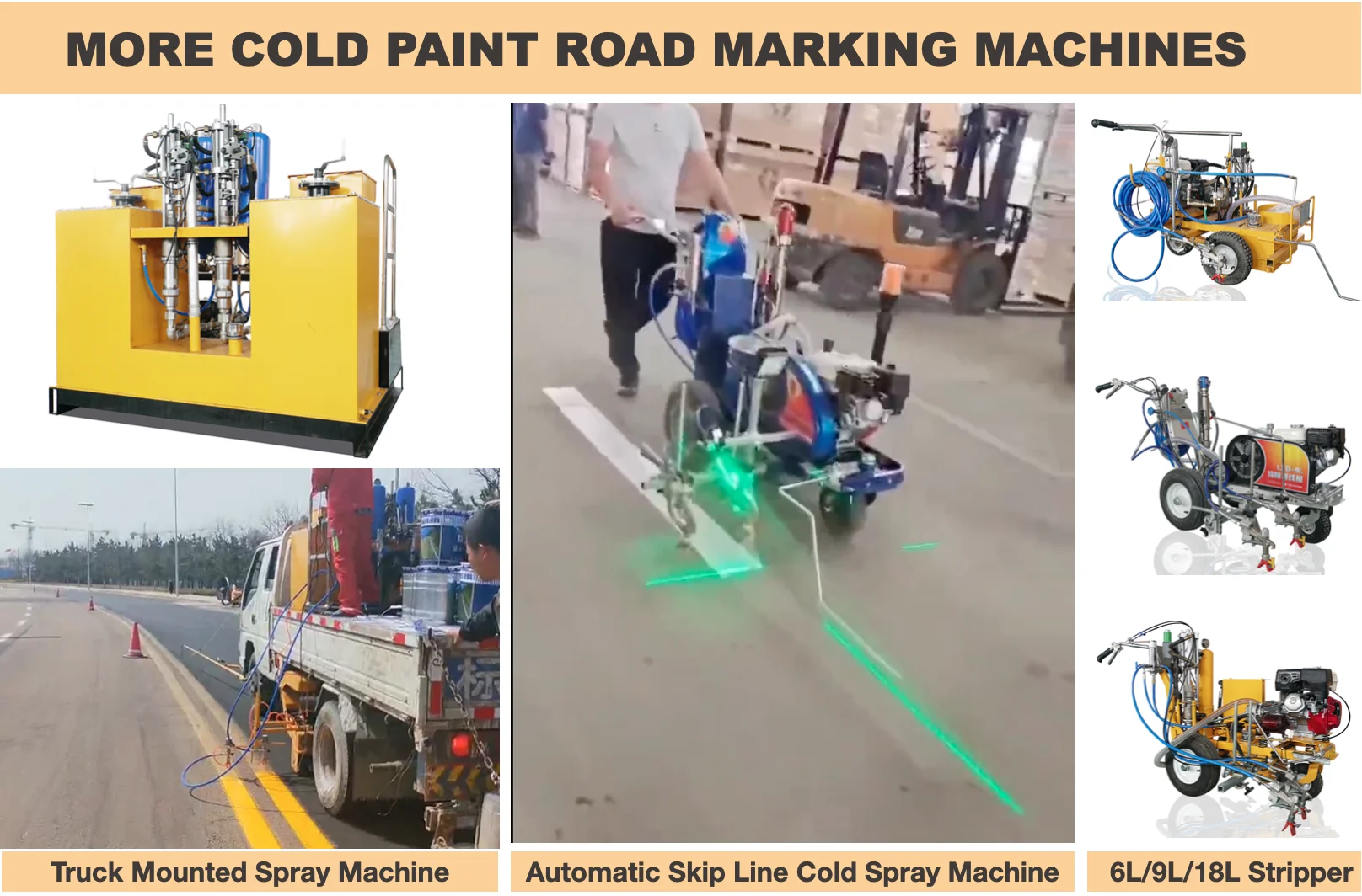 LXD-9L Hand Push High-quality Hydraulic pressure System Cold Paint Road Marking Machine used in many construction works
