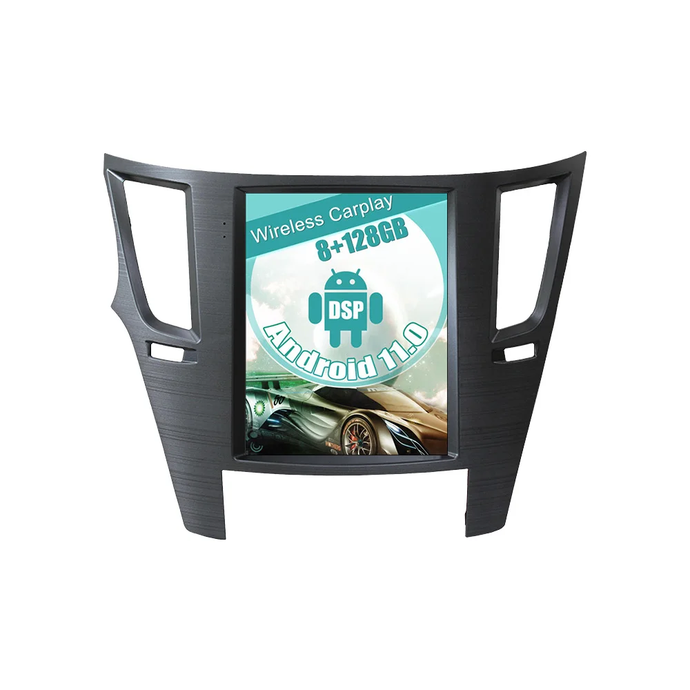 For Subaru Legacy Outback 2009-2014 Android 11 Tesla Style Vertical big touch Screen Car Multimedia Player GPS Radio Head Unit