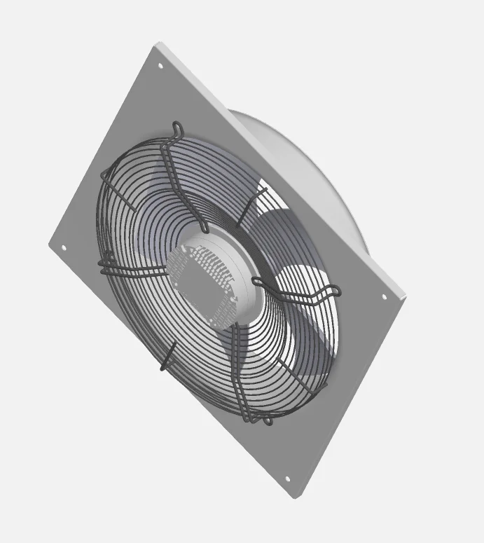 PA66 high speed 300mm EC mini machine axial fan rotary flow fan 220v industrial 12inch blade