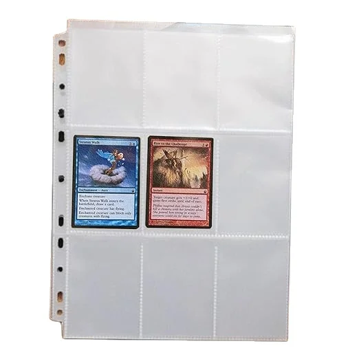 Custom 9 Pocket card binder sleeve and playing card album sleeve game card Protector with transparent