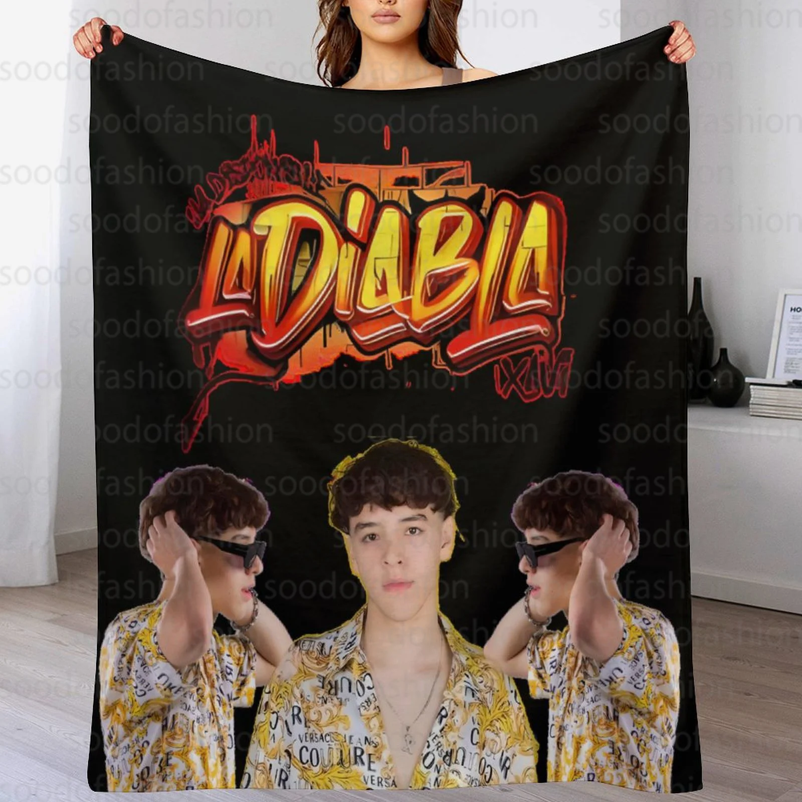 2024 Newest Custom Knitted Blanket NO MOQ Xavi Soft Lightweight Fleece Polyester Throw Blanket Towel Blanket