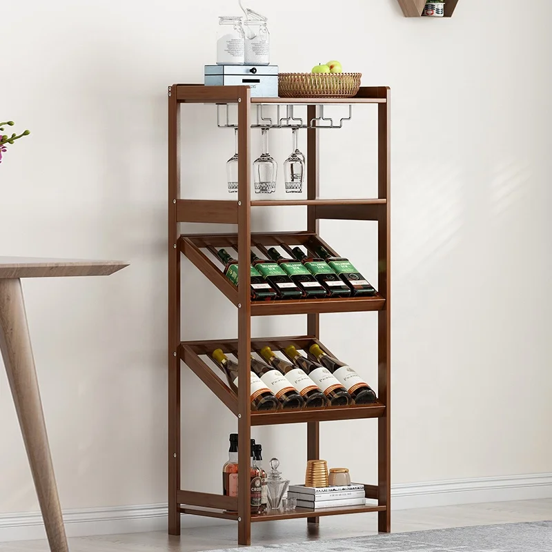 
Haichuan Bamboo Wine Holder Glass Cup shelf storage rack VS aluminum metal shoe storage shelf 