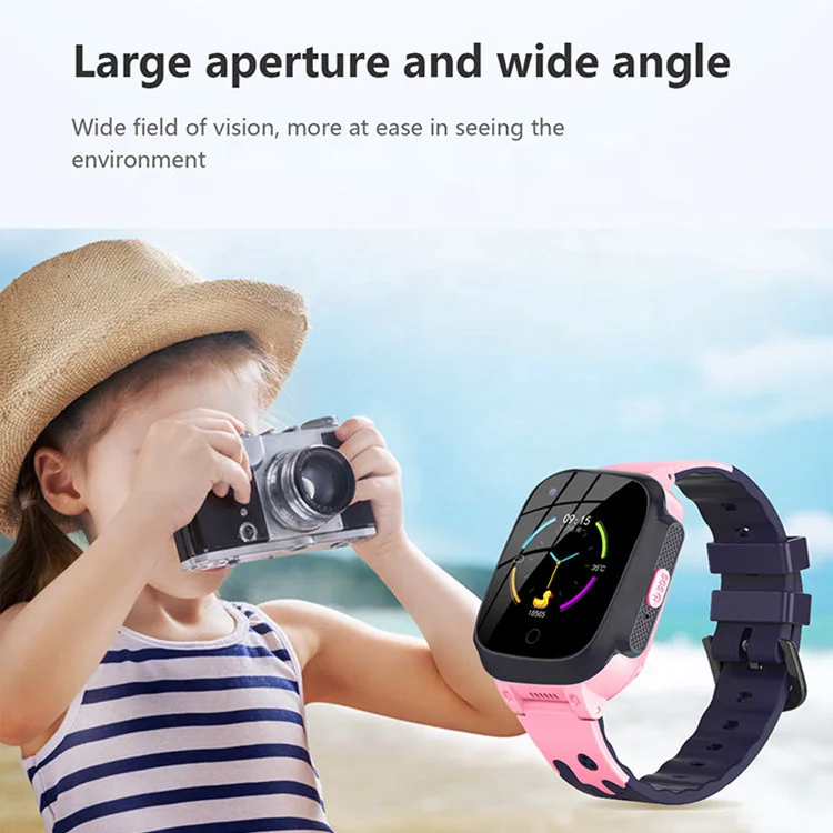 24 Hours Temperature Detection Video Voice Call 4G Watch Cows Color Watch Kids GPS Positioning LT25 Smart Watch