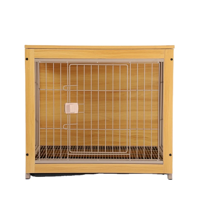arge Medium Dog Training Crate Kennel Cage with Double Lockable Doors Pet Crate End Table Wood Furniture Cave House Chew-Proof