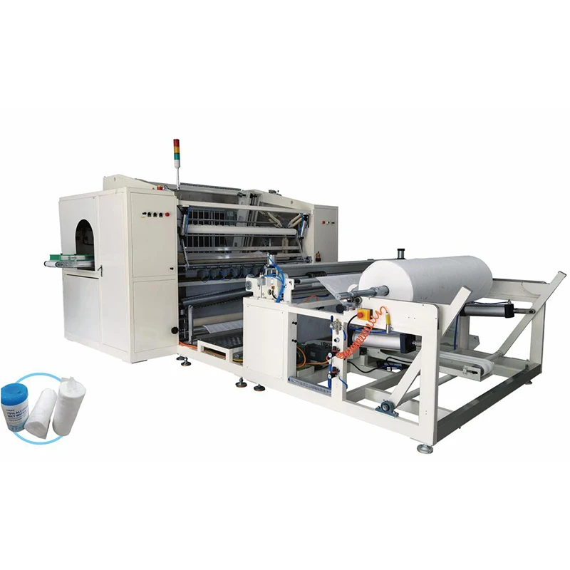 High Speed Canister Non Woven Fabric Rewinding Wet Wipes Rolled Rewinder Machine Hot Sale