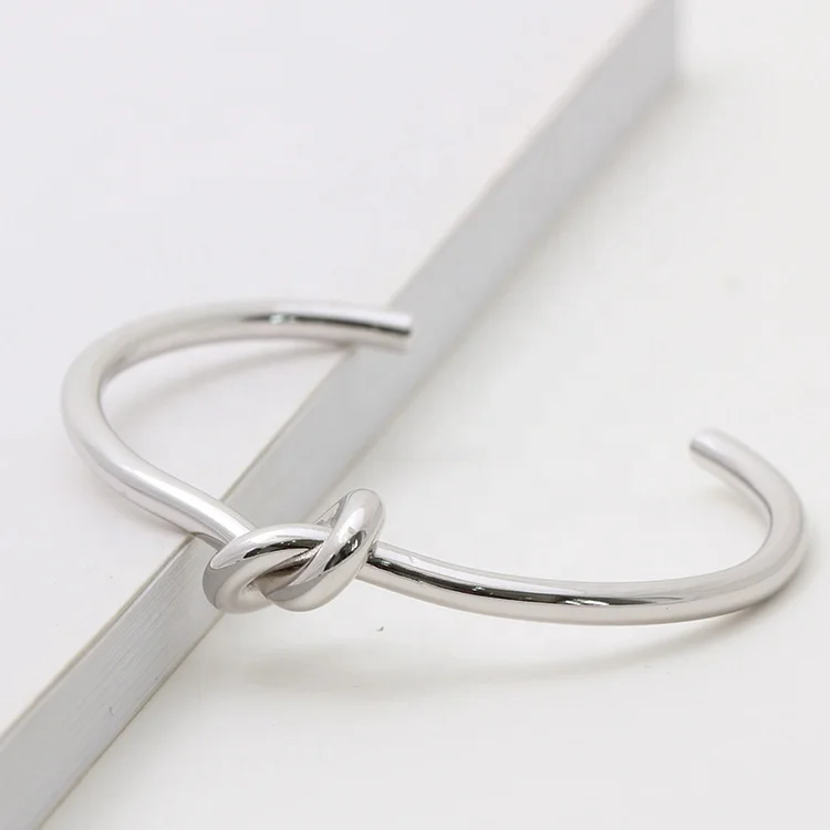 Wholesale Adjustable Love Knot Bracelet Bangle Women Girls 18k Gold Plated