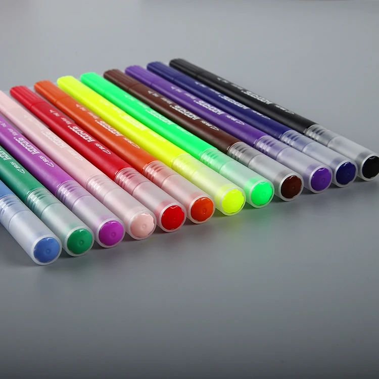 24 Color Graphic Art Twin Tip coloring brush Pen Marker ,Marker Pen Set Dual Tips Art Sketch Twin Marker Pen