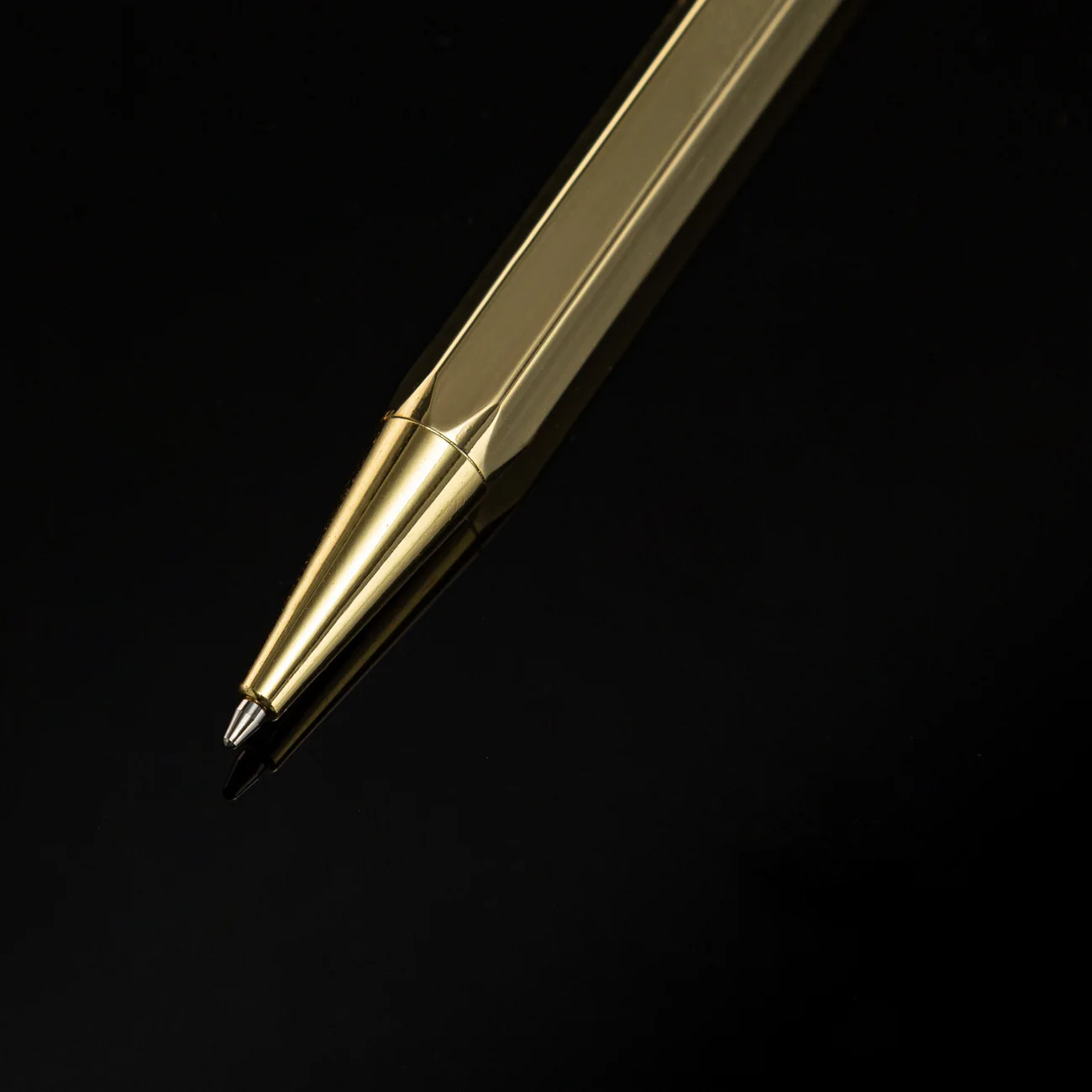 Luxury Brass Retractable Click Hexagonal Ballpoint Pen Office School Writing Stationery Six-edge Premium Goal Digger Pen