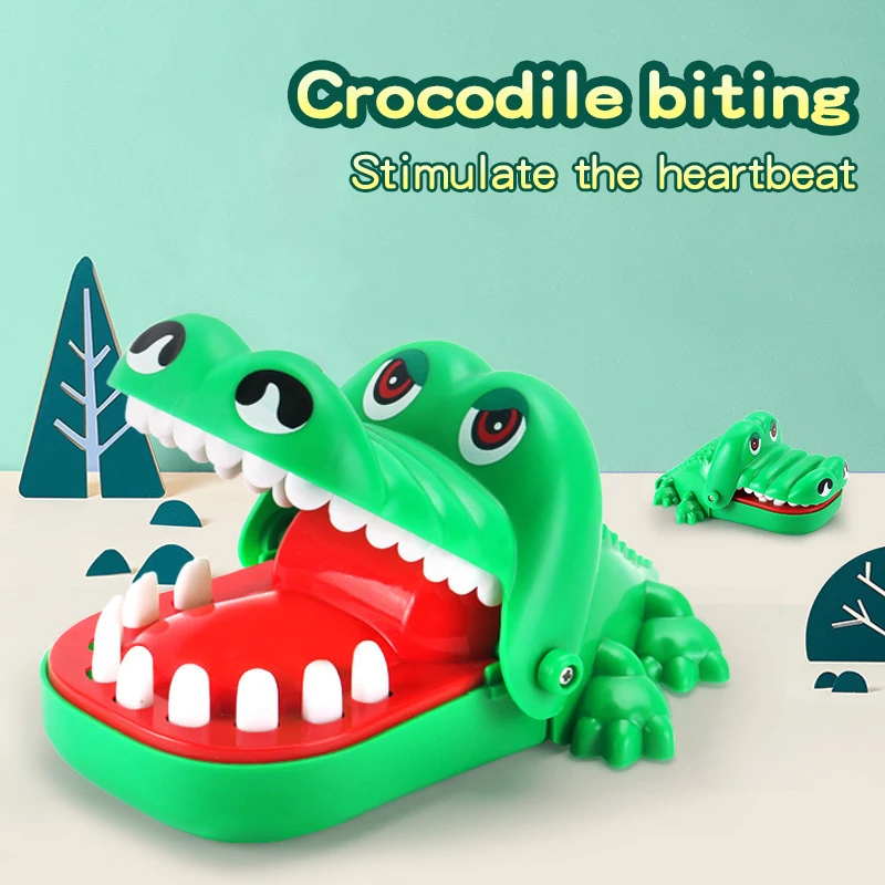 Tricky Crocodile Mouth Bite Finger Toy Manual Interactive Toys For Kids