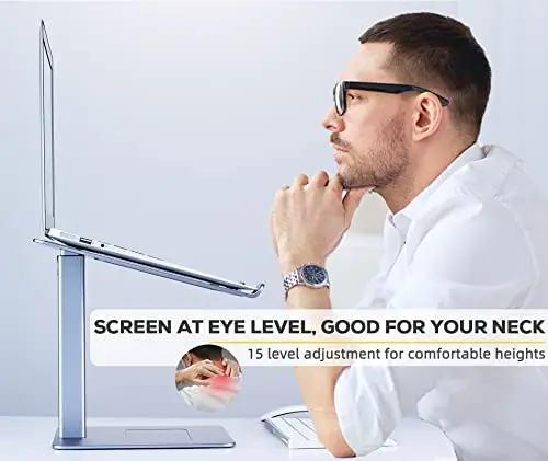 Ergonomic Standing Laptop Stand Adjustable Height Desk Laptop Holder Stand For All MacBook and Tablet PC