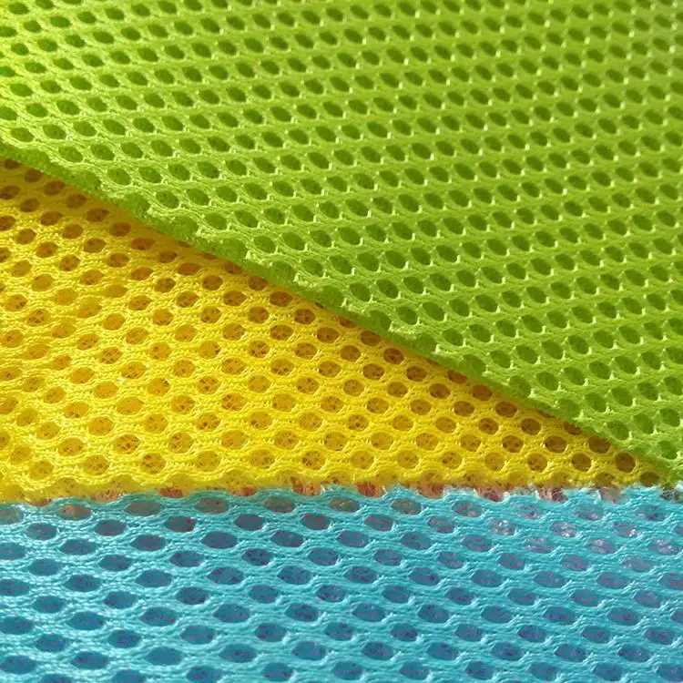 High Elastic Big Hole Air Space Mesh Shoes Fabric Spandex Sports Coloured Nylon 3d Mesh Fabric For Casual Shoes Upper