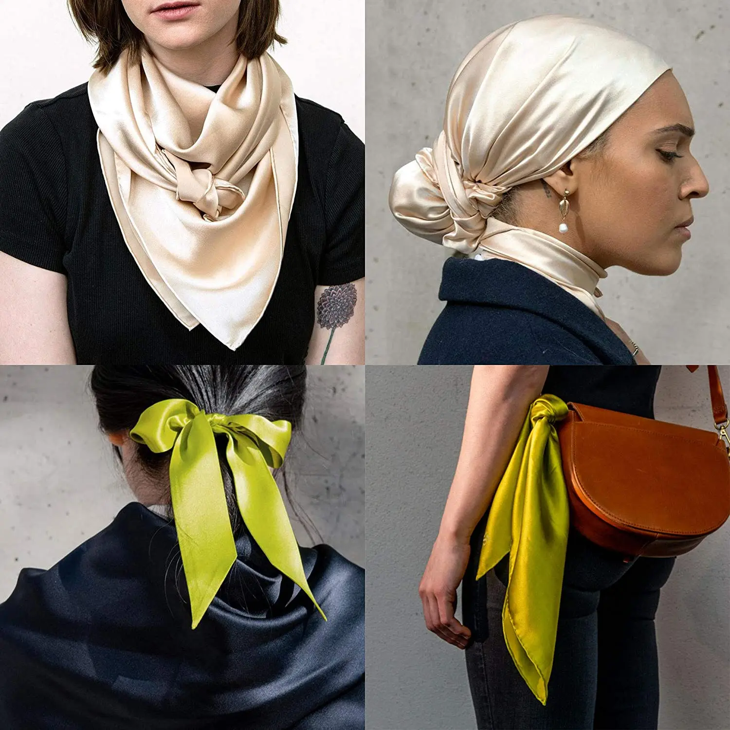 Raw White 100% Pure Silk Fabric Solid Color Charmeuse Fabrics by The Pre-Cut 1 Yard for Sewing Width 44 inch