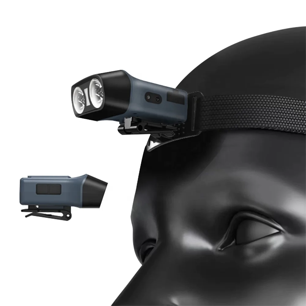 Asafee LED+COB Portable Headlamp 4 Modes Outdoor Headlight Rechargeable Type-C USB Head Lamp Waterproof Hiking Head Torch