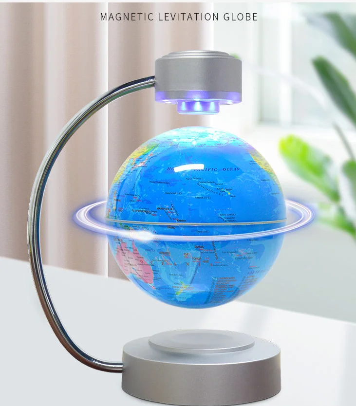 Dest top world earth map LED  rotating globe magnetic illuminated  floating globe magnetic levitating globe forr kids education